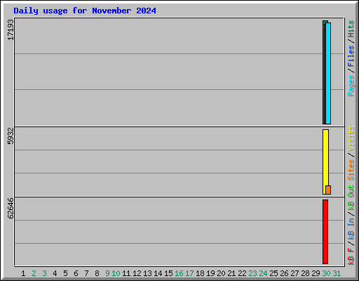 Daily usage for November 2024