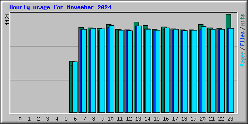 Hourly usage for November 2024