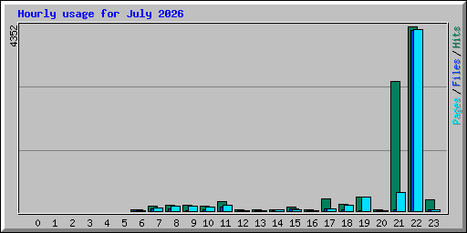 Hourly usage for July 2026