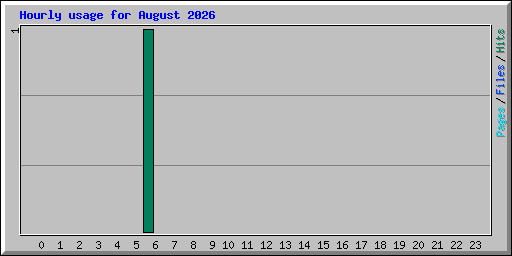 Hourly usage for August 2026